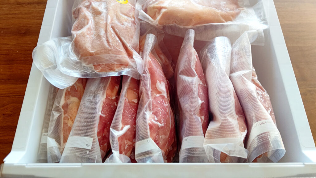 肉の冷凍長期保存